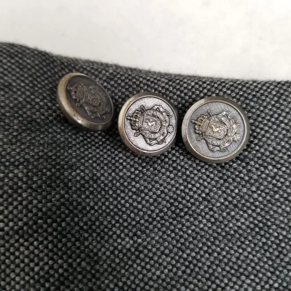Vintage Jaymar Ruby Double Breasted Blazer 48R Gray Wool Blend Professional